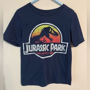 🦖5/$15 Navy Blue Boys Size 4/5 Jurassic Park Short Sleeve T shirt